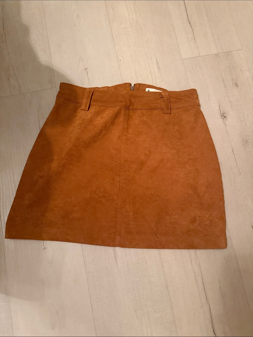 Hollister Suede-Look Mini Skirt in Rust Orange